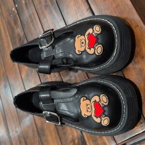 Delia*S Dolls Kill cuddle Brushes Teddy Bear Platform Mary Jane Shoes